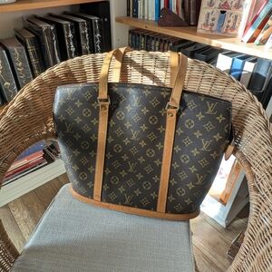 Louis Vuitton Brown and Tan Monogram Tote